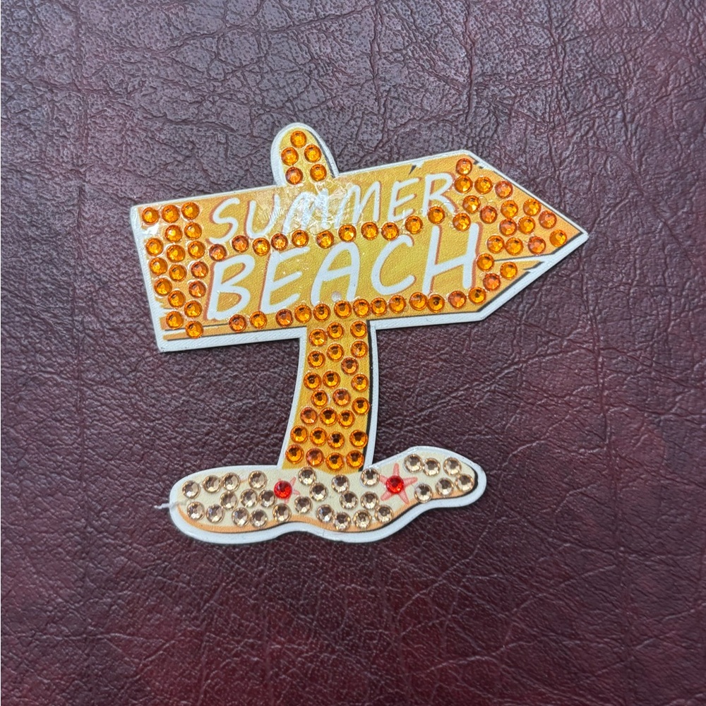 Summer Beach Rhinestone Magnet